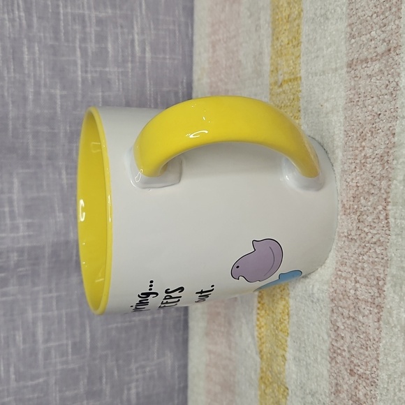 Yellow and White Spring Mug with Peeps Design - Picture 2 of 9